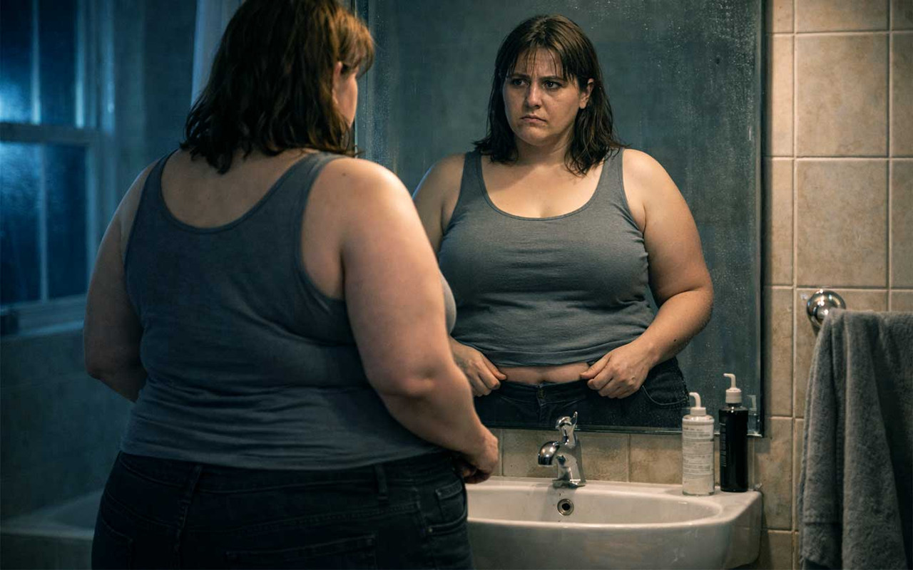 Sarah struggling with weight gain